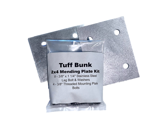 2x4 Tuff Bunk Boat Trailer Board Mending Plate Kit