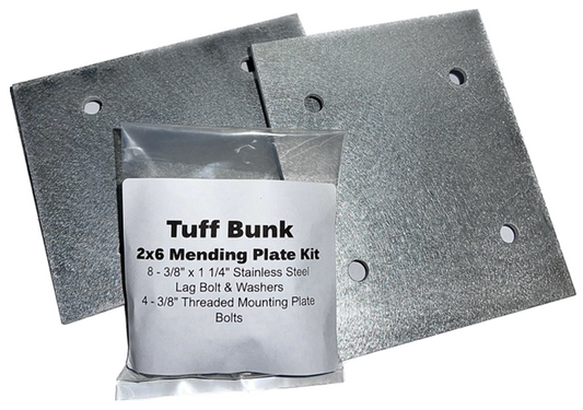 2x6 Tuff Bunk Boat Trailer Board Mending Plate Kit